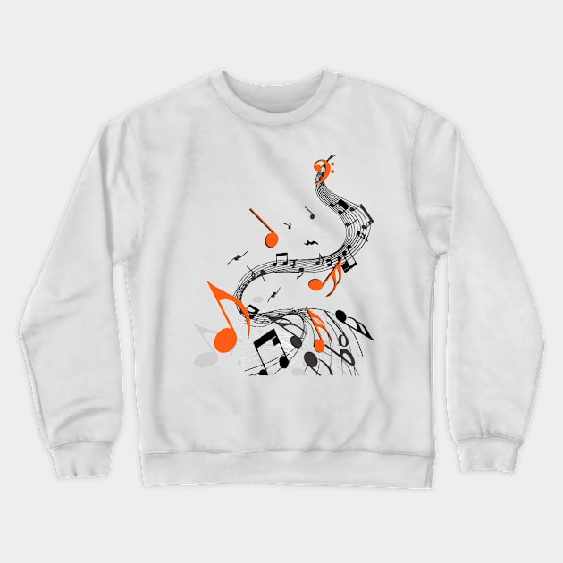 NOTAS MUSICALES 2 Crewneck Sweatshirt by Pues X Sublimaciones/Nelson Bayardo